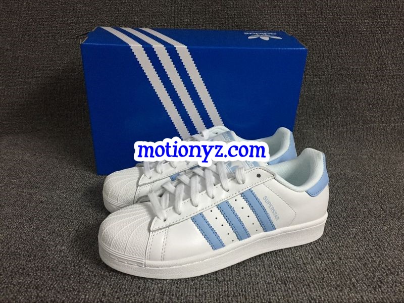 Adidas Superstar Light Blue Stripes